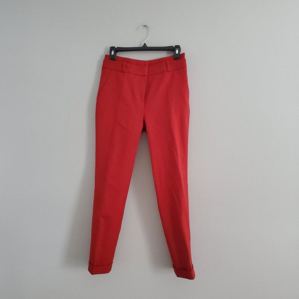 Claudie Pierlot Wool Cuffed Ankle Red Trousers 8